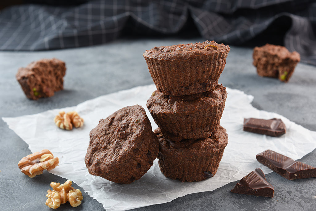 Chocolate Walnut Vegan Protei-Muffin